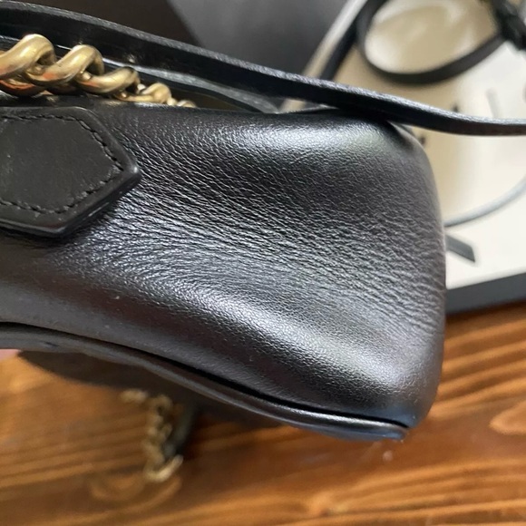 Gucci GG Marmont Small Shoulder Bag Black Leather with original box - Picture 8 of 16